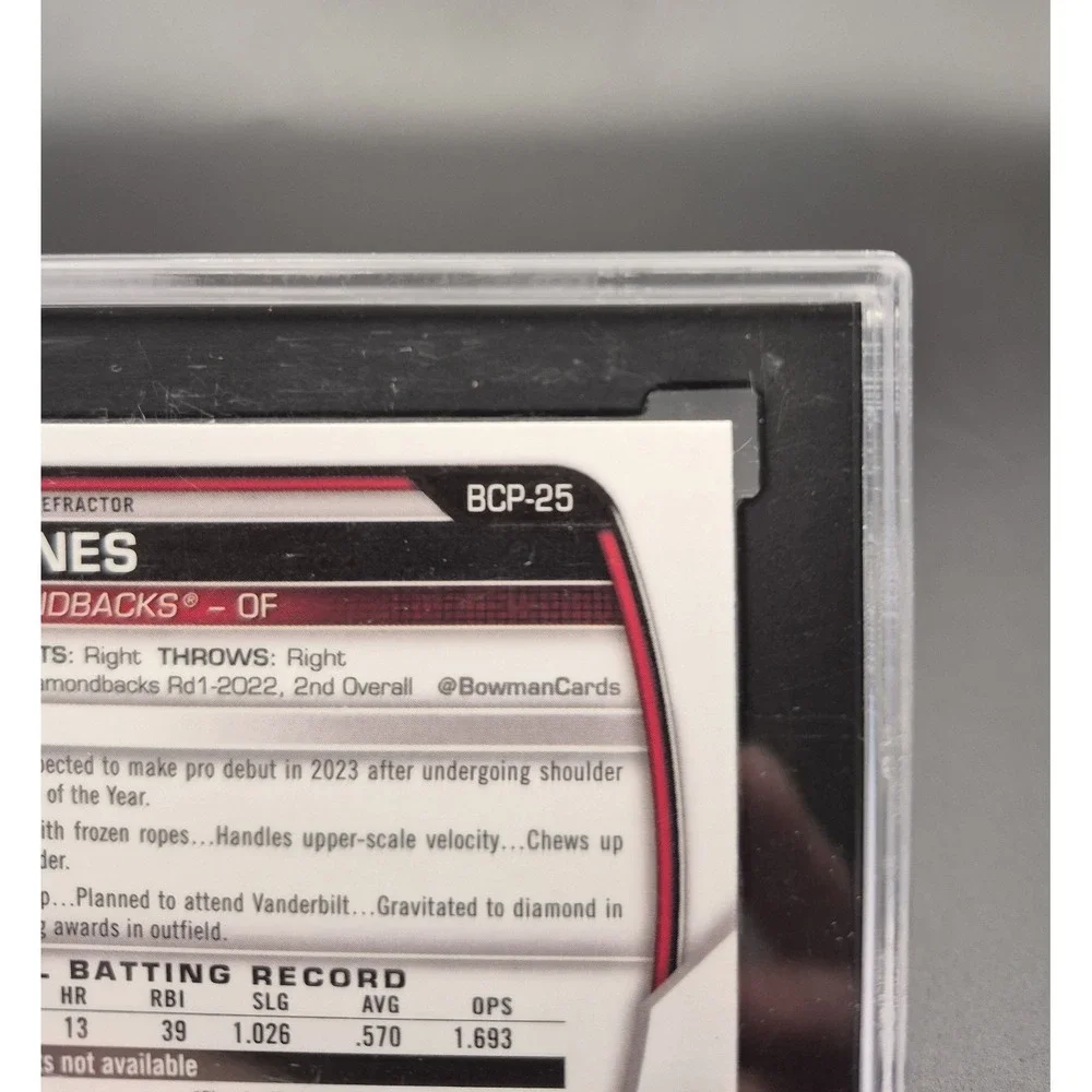 2023 Bowman Chrome Druw Jones #BCP25 Prospect Lunar Glow Refractor Graded SGC 10